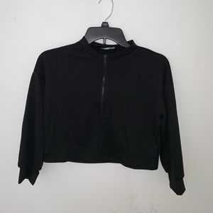 Black long sleeve zip up